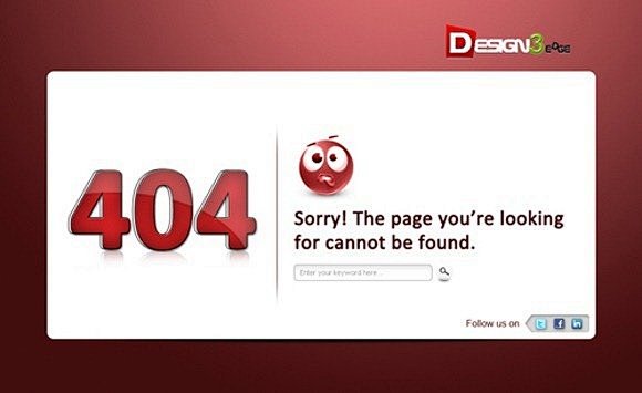 30个独特创意的404 错误页面设计模板...