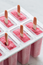 Raspberry Coconut Popsicles process