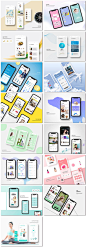 韩国居家旅行健身运动购物手机应用app页面ui扁平化设计模版素材-淘宝网
