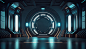 CG渲染未来赛博朋克科幻太空舱宇宙飞船霓虹灯走廊时空隧道空间场景高清图片合辑 - 设计元素 - 美工云 - 上美工云，下一种工作！