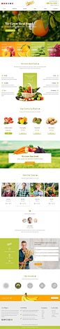 Organic is a bright and eye catching design for agriculture topic. This PSD theme can be used for small #farm #website, organic food store or market.: 