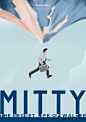 白日梦想家  海报 画 练习   The Secret Life of Walter Mitty