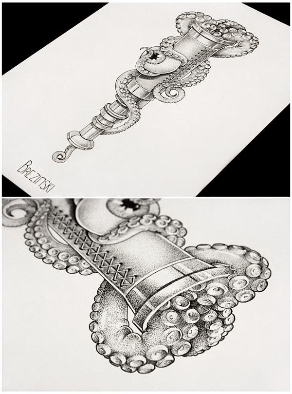 Ilya Brezinski 创意纹身图...