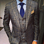 dappermenblog:

Be bold be different with a pop of color and a texture suit. #DAPPERMEN