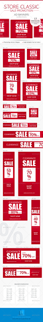 Store Classic Sale Promotion Web Ad Banners - Banners & Ads Web Elements