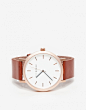 Brushed Rose Gold/Walnut Watch