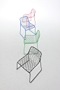 A Mesh Chair with Strategically Placed Support - Core77 : Not all wire is created equal. The Mesh Chair is an exercise in efficiency: The wire mesh is dense in areas that support the body and open where it doesn't. In this way, comfort is maximized withou