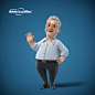 Americanflex : Mascot created for Americanflex, a mattress company. The mascot was based on photos of the business owner.