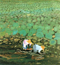 原田泰治 ，一个从小患小児麻痺症的画家，访遍日本列岛，描绘日本各地美好风光和民俗，将日本晒鱼干的小村落、偏远小牙医诊所、小车站的雪景..收入画里，可以感受到他对土地的深情