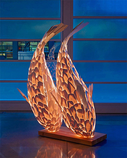 具有雕塑般艺术美感的创意鱼灯