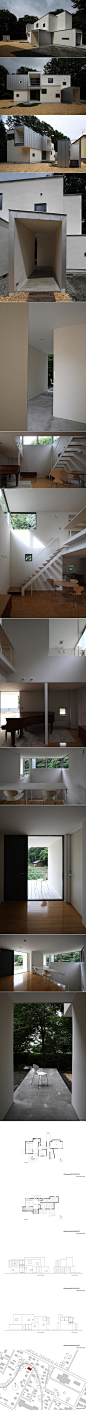 【FRAME】Keikichi Yamauchi architect and associates 设计，位于日本。依然是白色外观，生活的内容通过建筑形象的表达出来，创造出自由而健康的空间。http://bit.ly/1ef6orj