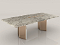 Rectangular marble dining table GALITSIN by Visionnaire