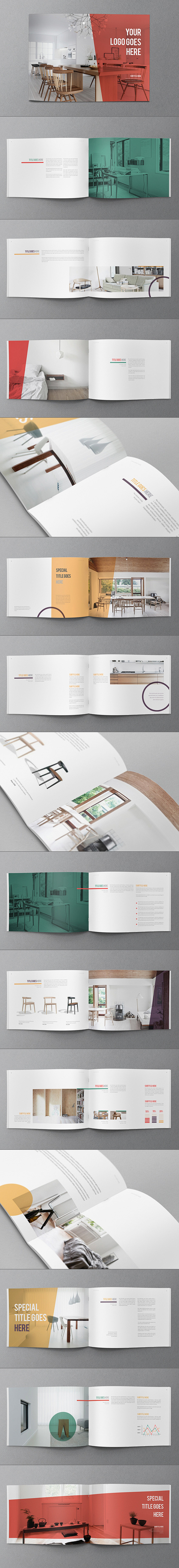 彩色图案的小册子设计 设计圈 展示 设计...