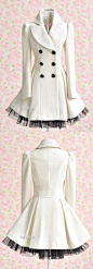 Princess Lolita - Long Lace White Jacket Coat (perhaps not "designer" but very cute)