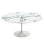 The Saarinen Tulip Round Dining Table is a design classic and an elegant piece of design that will sit nicely in any home.