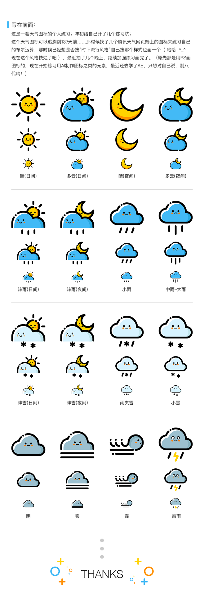 【练习】一组天气图标（MBE？？？）