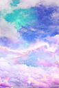 art cute kawaii sky design space galaxy pink clouds pastel digital art digital cloud arte digital photography Astronomy galaxies cosmic bubb...: