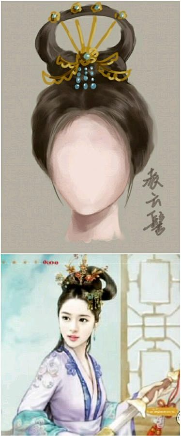 [发饰介绍]古代女子发饰_古装手绘美女图...