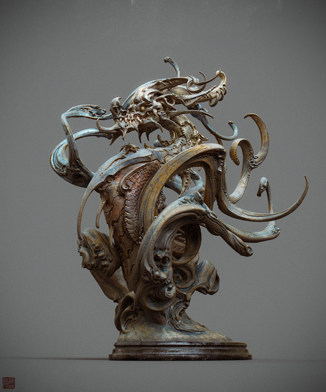 A dragon statue (一洗万...