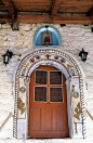 A church door in Kato Meropi, Epirus, Greece