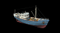 The old trawler : 3D composition of a trawler Nordkapp 476 low marsh.NordKap “476” is a typical north sea fishing trawler from 1970’s. Couldn’t find so many details but she was built in England. She was 40m long and 9.3m wide. Her 1000 HP diesel engine co