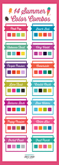 14 Bright Summer Color Palettes | Angie Sandy Design + Illustration #colorpalette #colorcrush