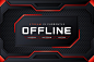 Abstract offline twitch banner template