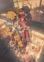 Heavy exosuit, Vasiliy Kovpak : All love mecha, girls and cats. - So I'm put them together in one picture!