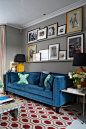 A colourful London home - transitional - Living Room - London - Turner Pocock