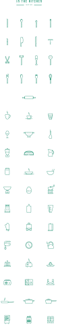 In The Kitchen – Free Icon Set by Wojciech Zasina, via Behance