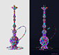 Fun-Hookah : Decorative hookahs made ​​with the use of fluorescent material.