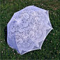 Свадебный зонт 15, кружевной от солнца : Красивый свадебный кружевной зонт белого или кремового цвета, изготовление на заказ, 2-3 дня