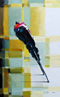 Harold Braul Peloton Series Oil on Canvas 48x30: 