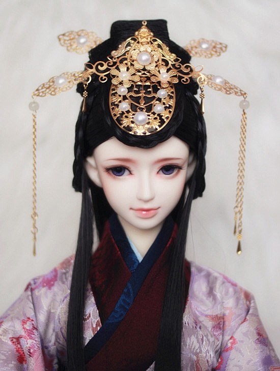 【火玥】BJD 古装假发造型盘发 展示（...