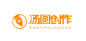 汤圆创作logo  免抠 png 橘色 尺寸大小：640*400，横版  2017年