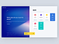 Web onboarding UI depth blue yellow colors button experience first guide help onboarding ui questionary questions onboarding