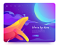 Life On The Moon vector creative whale color web colorful illustration