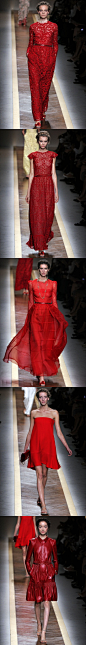 红色系 | Valentino2012春夏高级成衣发布秀 | 巴黎