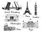 桥,宫殿,国际著名景点,名声,法国,绘制