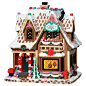 A Lemax Exclusive "Stephanie's Sweet Shoppe" SKU# 65153, is a new 2016 porcelain Lighted Building made exclusively for Michaels.