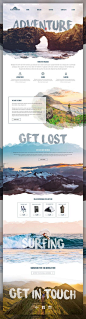 Landingpage for a adventure travel website