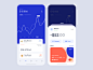 融资应用第9卷|  每日UI工艺app ui ux uidesign财务融资颜色清洁最小的银行钱包ios产品图表图表例证