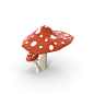 Low Poly Mushrooms Object