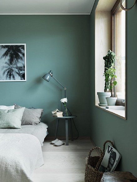 #北欧设计# 绿色的房间。 摄影：Jon...