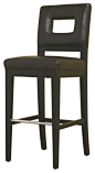 Baxton Studio Faustino Dark Brown Leather Barstool transitional-bar-stools-and-counter-stools