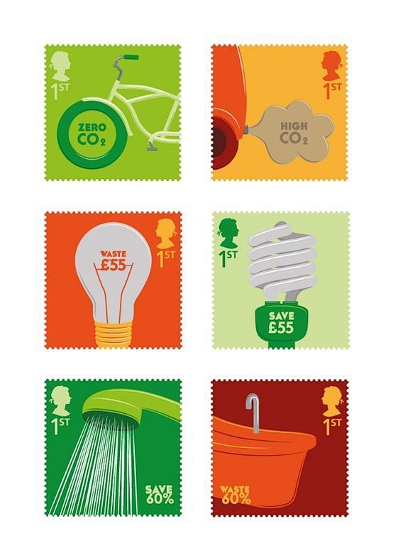节能环保邮票设计