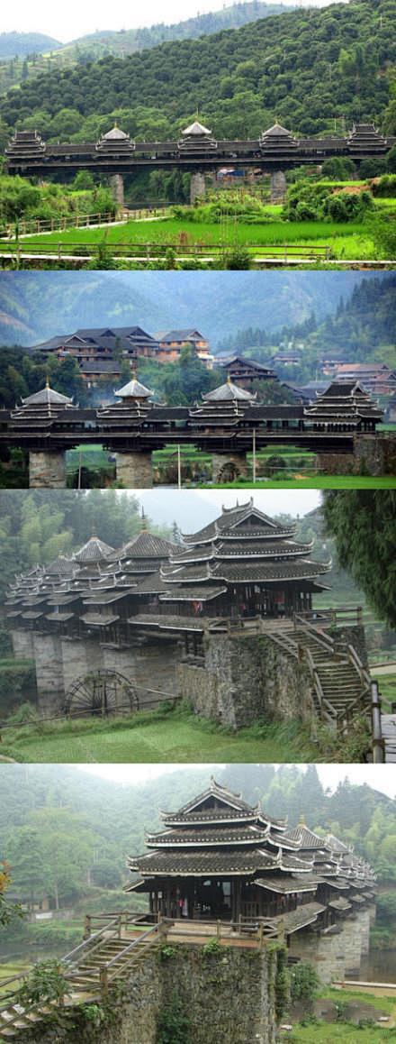 程阳风雨桥】位于广西柳州，这座横跨林溪河...