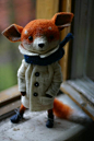 Little Fox in overcoat by Katerina Kozunenko (from Saint-Petersburg, Russia): 