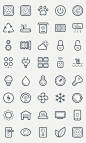 Free Smart House Icon Set智能家居图标 (SVG, EPS, PNG, Sketch)_交互界面设计 _界面 交互采下来 #率叶插件，让花瓣网更好用#