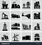 Energy production icons